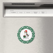 Weihnachts-Weihnachtsmannmütze Beagle (Tri-Farbe 3 Magnet (In Situ (Geschirrspüler))