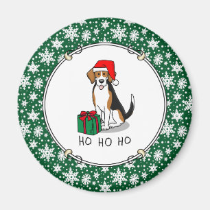 Weihnachts-Weihnachtsmannmütze Beagle (Tri-Farbe 3 Magnet