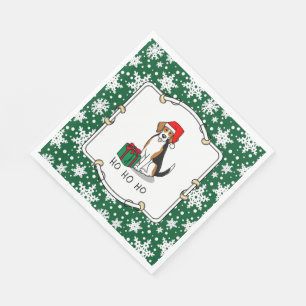 Weihnachts-Weihnachtsmannmütze Beagle (Tri-Farbe 3 Serviette