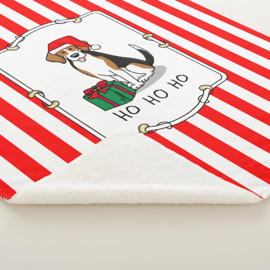 Weihnachts-Weihnachtsmannmütze Beagle (Tri-Farbe 3 Sherpadecke (3/4)