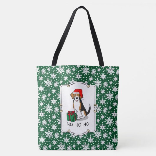 Weihnachts-Weihnachtsmannmütze Beagle (Tri-Farbe 3 Tasche (Vorderseite)