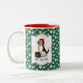 Weihnachts-Weihnachtsmannmütze Beagle (Tri-Farbe 3 Zweifarbige Tasse (Links)
