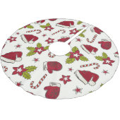 Weihnachts-Weihnachtsmannmütze Candy Canes Red Poi Polyester Weihnachtsbaumdecke (Schrägansicht)