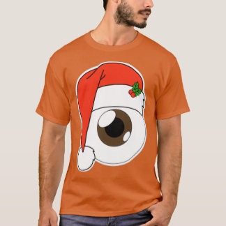 Weihnachts-Weihnachtsmannmütze Eyeball Brown Iris T-Shirt