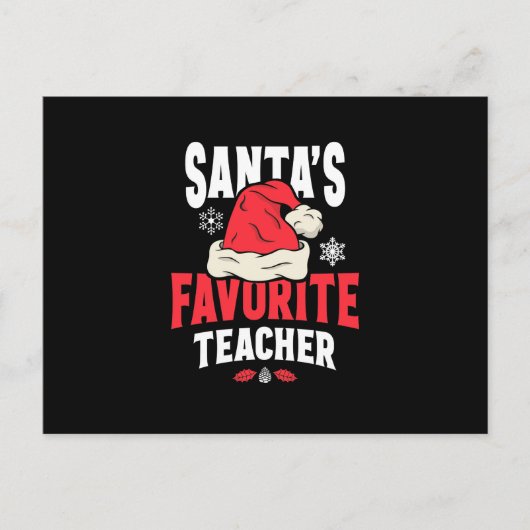 Weihnachts-Weihnachtsmannmütze für den Lieblingsle Postkarte (Vorderseite)