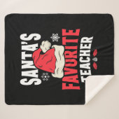 Weihnachts-Weihnachtsmannmütze für den Lieblingsle Sherpadecke (Vorderseite (Horizontal))