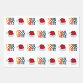 Weihnachts-Weihnachtsmannmütze für einfache Geschä Geschenkpapier Set (Vorderseite 3)