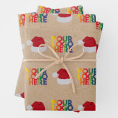 Weihnachts-Weihnachtsmannmütze für einfache Geschä Geschenkpapier Set (Beispiel)