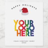 Weihnachts-Weihnachtsmannmütze für einfache Geschä Weinetikett (Einzelnes Label)