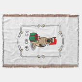 Weihnachts-Weihnachtsmannmütze German Shepherd Dog Decke (Vorderseite)