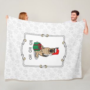 Weihnachts-Weihnachtsmannmütze German Shepherd Dog Fleecedecke