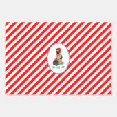 Weihnachts-Weihnachtsmannmütze German Shepherd Dog Geschenkpapier Set (Vorderseite 2)