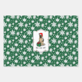 Weihnachts-Weihnachtsmannmütze German Shepherd Dog Geschenkpapier Set (Vorderseite)