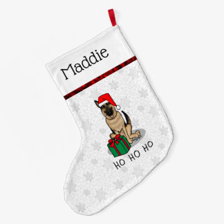 Weihnachts-Weihnachtsmannmütze German Shepherd Dog Großer Weihnachtsstrumpf