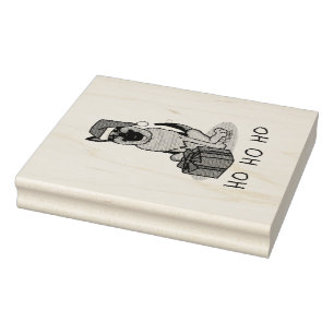 Weihnachts-Weihnachtsmannmütze German Shepherd Dog Gummistempel