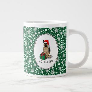 Weihnachts-Weihnachtsmannmütze German Shepherd Dog Jumbo-Tasse