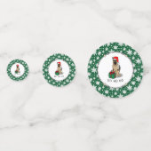 Weihnachts-Weihnachtsmannmütze German Shepherd Dog Konfetti (Vorderseiten)