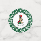 Weihnachts-Weihnachtsmannmütze German Shepherd Dog Konfetti (Klein Vorderseite)