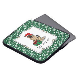 Weihnachts-Weihnachtsmannmütze German Shepherd Dog Laptopschutzhülle