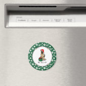 Weihnachts-Weihnachtsmannmütze German Shepherd Dog Magnet (In Situ (Geschirrspüler))