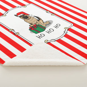 Weihnachts-Weihnachtsmannmütze German Shepherd Dog Sherpadecke