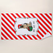 Weihnachts-Weihnachtsmannmütze German Shepherd Dog Strandtuch (Vorderseite)