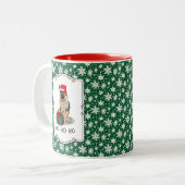 Weihnachts-Weihnachtsmannmütze German Shepherd Dog Zweifarbige Tasse (Vorderseite Links)