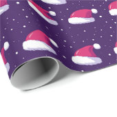 Weihnachts-Weihnachtsmannmütze Geschenkpapier (Rolleneckpunkt)
