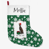 Weihnachts-Weihnachtsmannmütze Grauhund Hund (Blin Großer Weihnachtsstrumpf (Vorderseite)