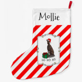 Weihnachts-Weihnachtsmannmütze Grauhund Hund (Blin Großer Weihnachtsstrumpf (Rückseite)