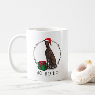 Weihnachts-Weihnachtsmannmütze Grauhund Hund (Blin Kaffeetasse