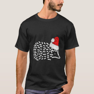 Weihnachts-Weihnachtsmannmütze Igel-Geschenk T-Shirt