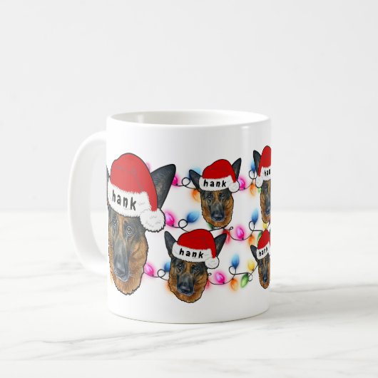 Weihnachts-Weihnachtsmannmütze Kaffeetasse (Vorderseite Links)