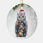 Weihnachts-Weihnachtsmannmütze Kinder Mama 2022 Keramik Ornament (Links)