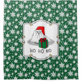 Weihnachts-Weihnachtsmannmütze Malteser Hund Niedl Duschvorhang (Vorderseite)