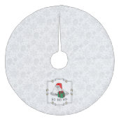 Weihnachts-Weihnachtsmannmütze Malteser Hund Niedl Fleece Weihnachtsbaumdecke (Vorderseite)