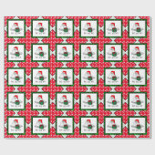 Weihnachts-Weihnachtsmannmütze Malteser Hund Niedl Geschenkpapier (Flach)