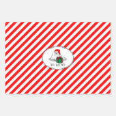 Weihnachts-Weihnachtsmannmütze Malteser Hund Niedl Geschenkpapier Set (Vorderseite 2)