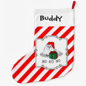 Weihnachts-Weihnachtsmannmütze Malteser Hund Niedl Großer Weihnachtsstrumpf (Rückseite)