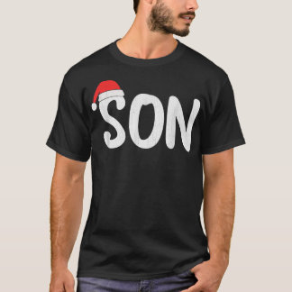 Weihnachts-Weihnachtsmannmütze Matching Family Son T-Shirt