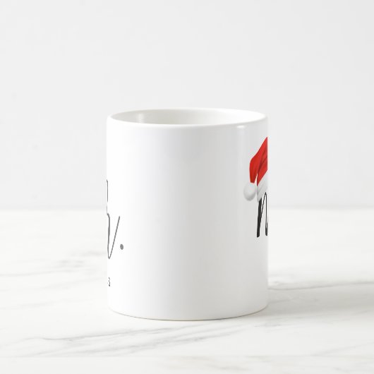 Weihnachts-Weihnachtsmannmütze Name Kaffeetasse (Mittel)