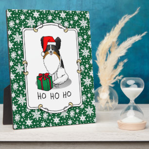 Weihnachts-Weihnachtsmannmütze Papillon (trifarbig Fotoplatte