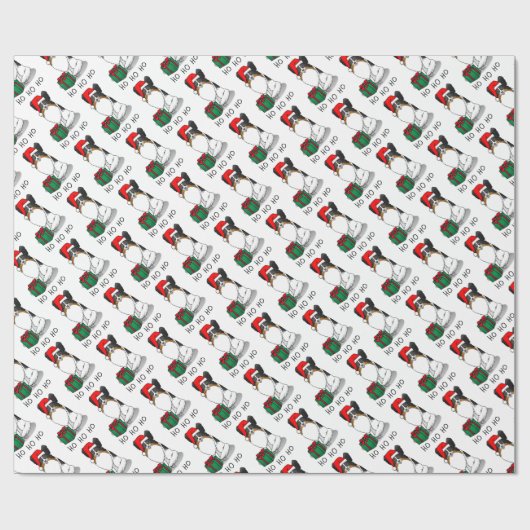 Weihnachts-Weihnachtsmannmütze Papillon (trifarbig Geschenkpapier (Flach)