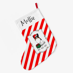 Weihnachts-Weihnachtsmannmütze Papillon (trifarbig Großer Weihnachtsstrumpf