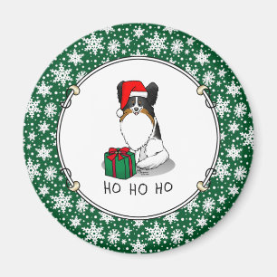 Weihnachts-Weihnachtsmannmütze Papillon (trifarbig Magnet