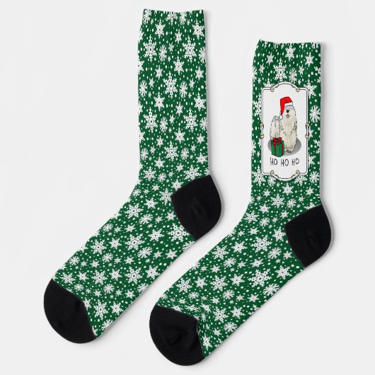 Weihnachts-Weihnachtsmannmütze Puli Dog (weiß) Nie Socken (Linkes Detail)
