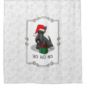 Weihnachts-Weihnachtsmannmütze Scottish Terrier (s Duschvorhang (Vorderseite)