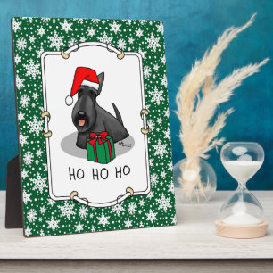 Weihnachts-Weihnachtsmannmütze Scottish Terrier (s Fotoplatte