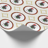 Weihnachts-Weihnachtsmannmütze Scottish Terrier (s Geschenkpapier (Ecke)