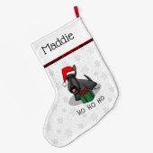Weihnachts-Weihnachtsmannmütze Scottish Terrier (s Großer Weihnachtsstrumpf (Rückseite (Hängend))
